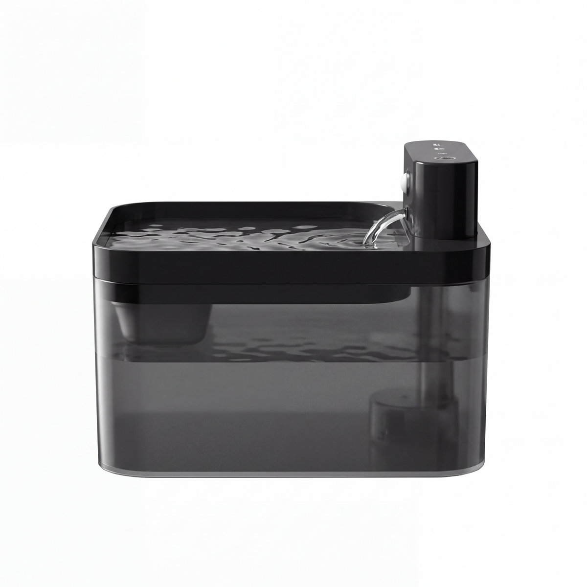 Fontaine à eau automatique sans fil 2,2 L pour chats, avec capteur infrarouge et batterie.