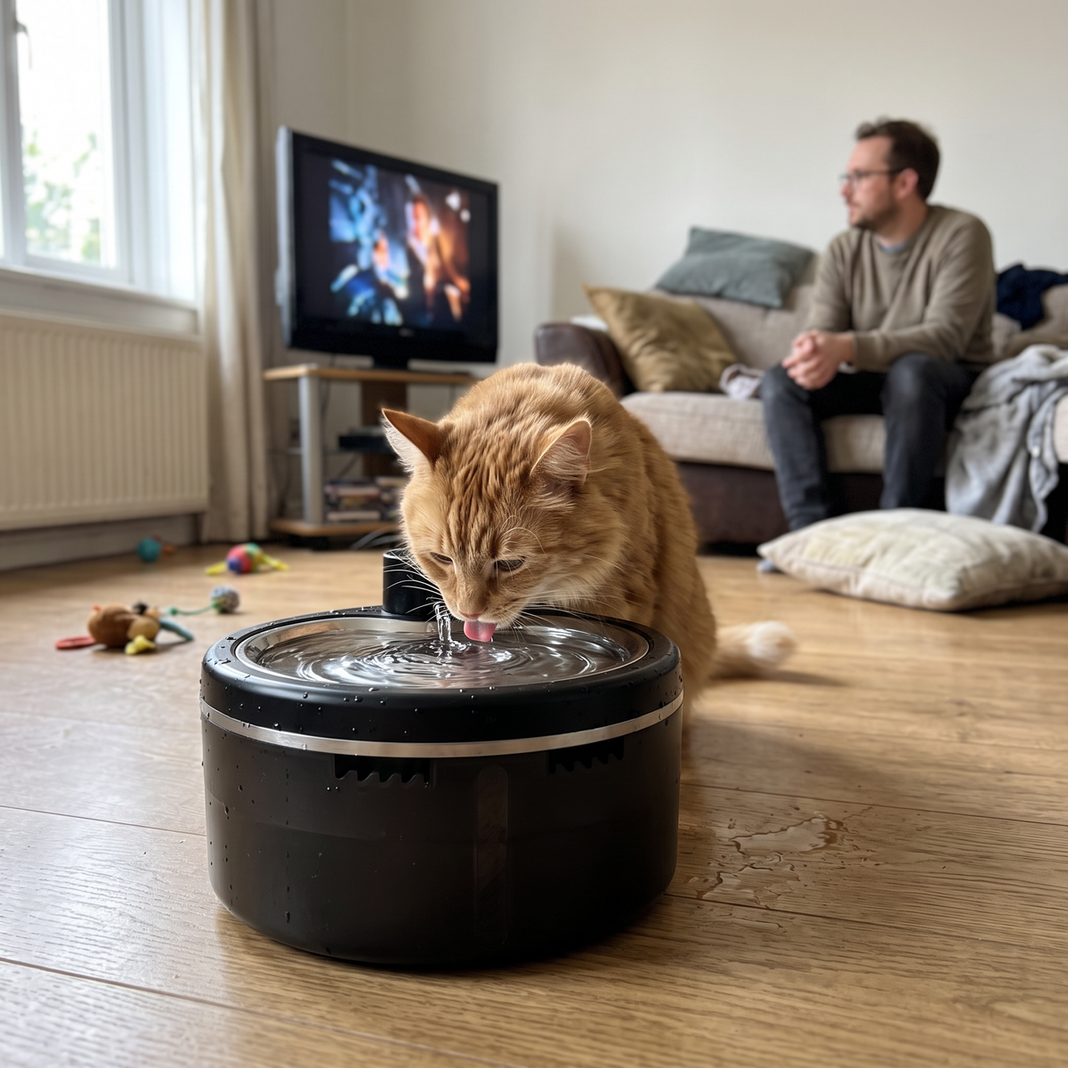 Fontaine à eau pour chat Automatique silencieuse 