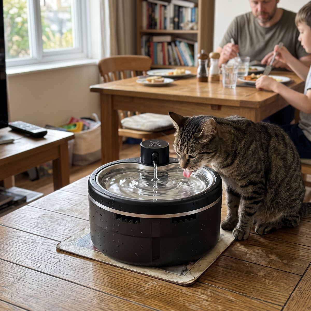 Fontaine à eau pour chat avec détection intelligente
