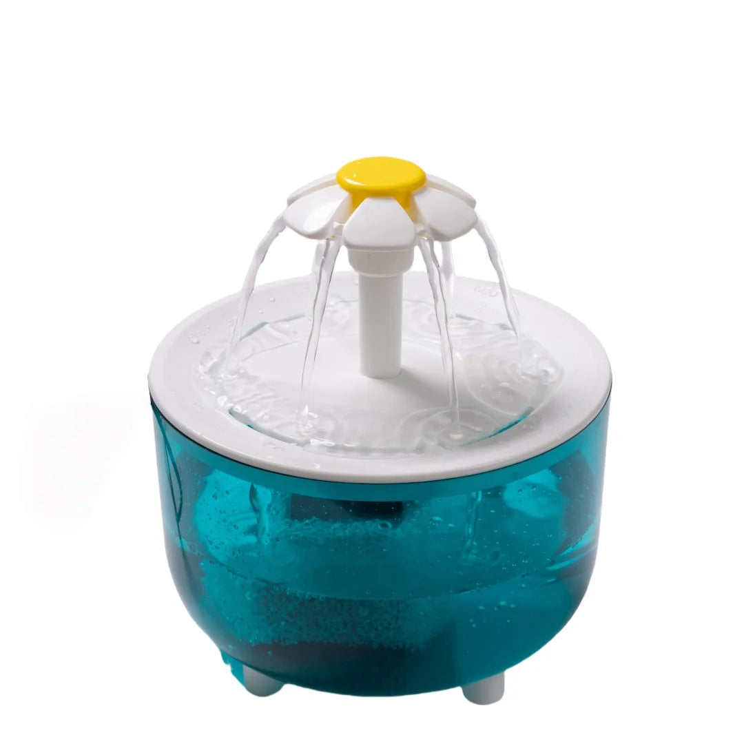 Fontaine à eau pour chat 1,2 L silencieuse avec systèmes de filtration USB 