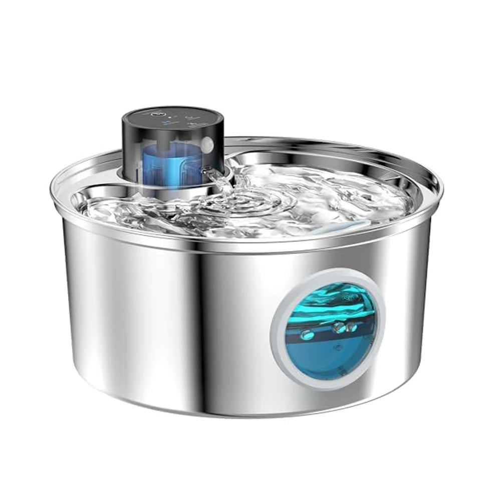 Fontaine à eau pour chat en acier inoxydable