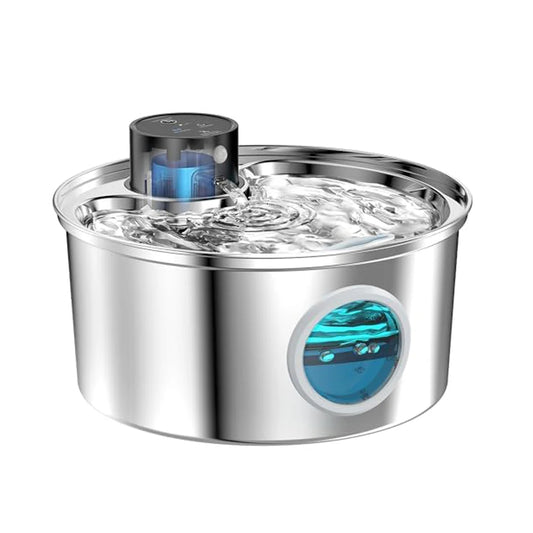 Fontaine à eau pour chat en acier inoxydable