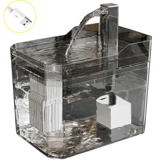 Fontaine à eau pour chat transparente